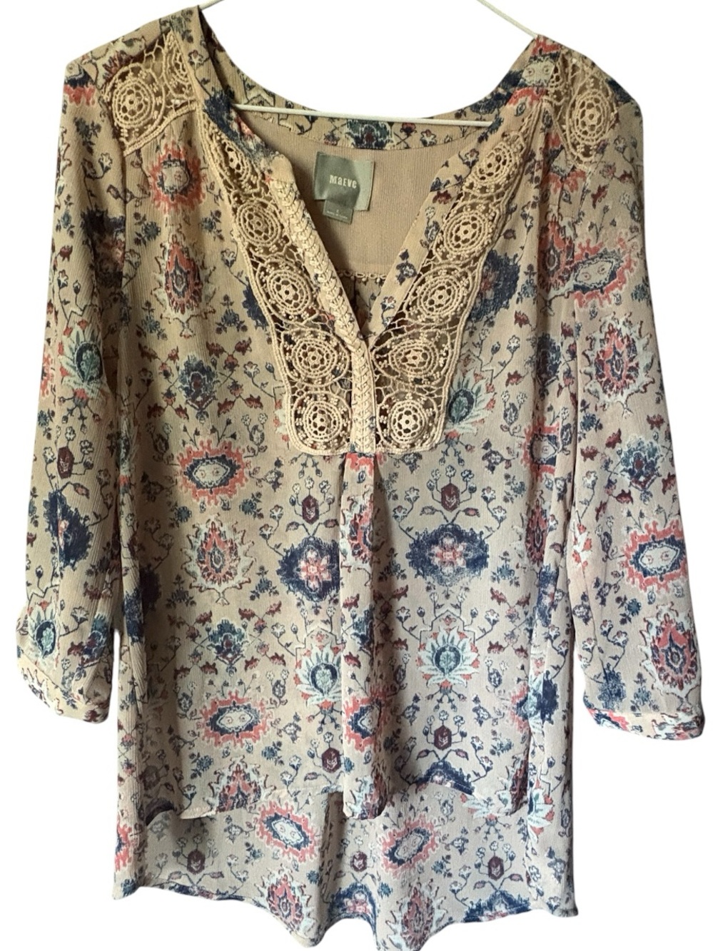 Anthropologie Maeve BoHo Blouse